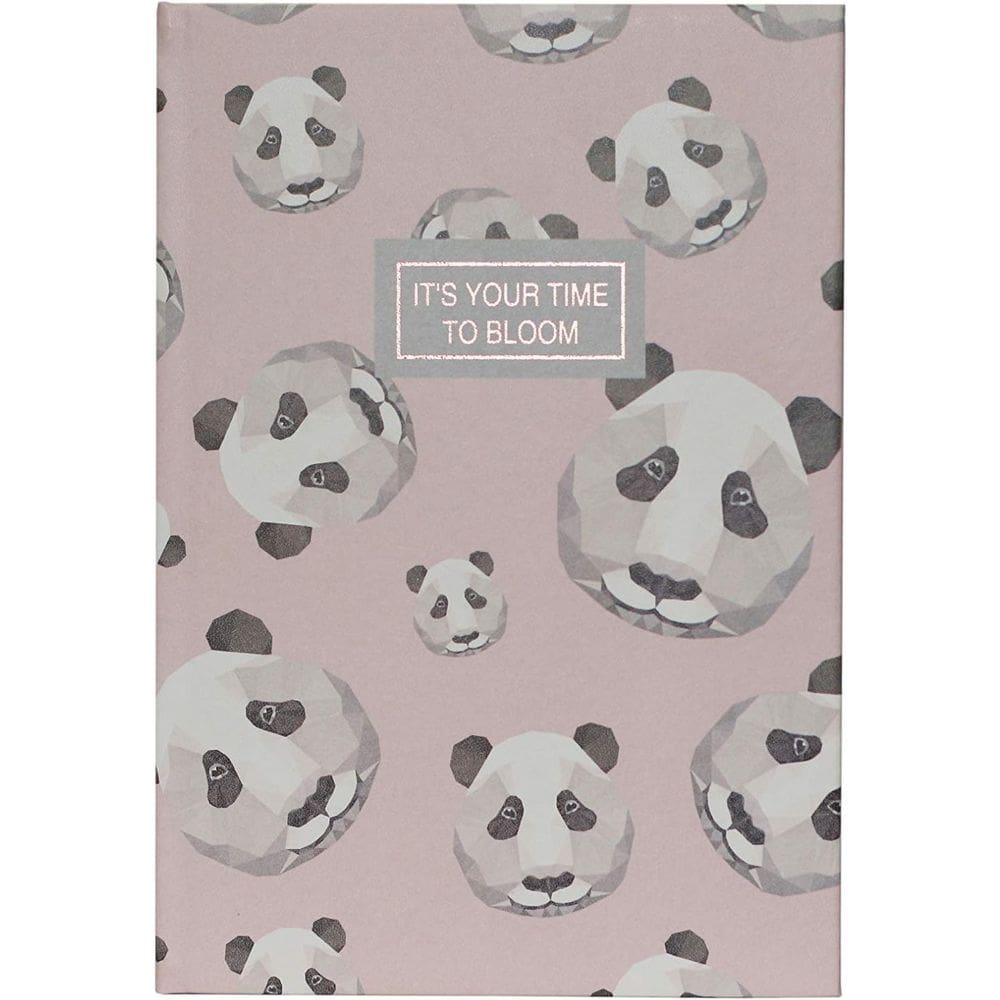 Bee Unique Coleção Bloom - It`S Your Time To Bloom - Caderno Com Capa Dura, A5, Rosa (Pink e Panda)
