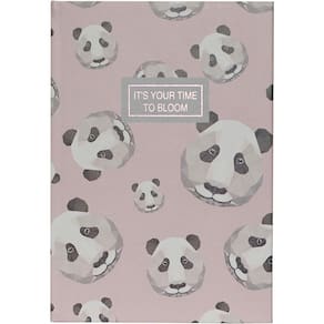 Bee Unique Coleção Bloom - It`S Your Time To Bloom - Caderno Com Capa Dura, A5, Rosa (Pink e Panda)
