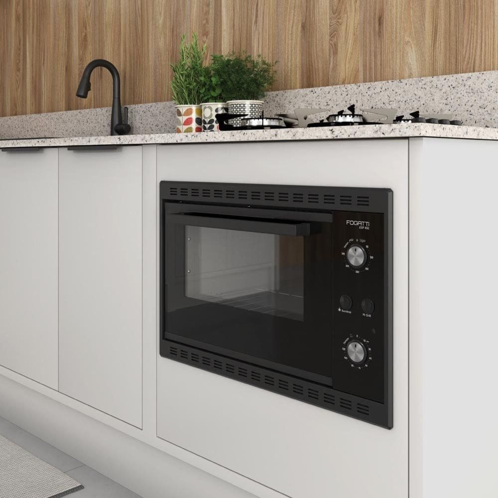 Forno Elétrico de Embutir 45 Litros Esp 127V Fogatti Preto Preto