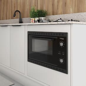 Forno Elétrico de Embutir 45 Litros Esp 127V Fogatti Preto Preto