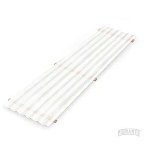Telha Polipropileno 1,83 Cm X 0,50 Cm Branco/ Leitoso