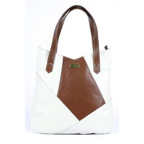 Bolsa Feminina Lara De Ombro Couro Off / Café