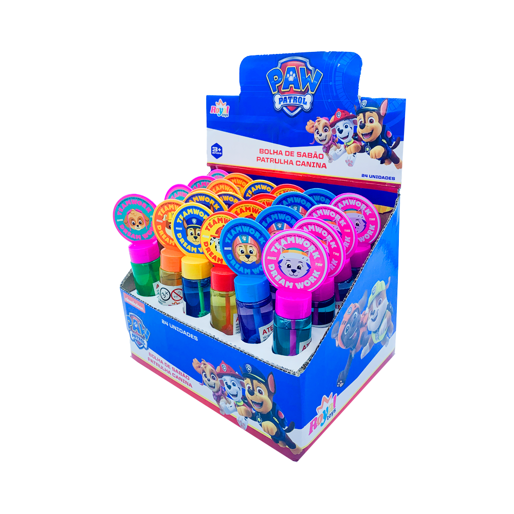 OLHA DE SABÃO PATRULHA CANINA - Display com 24 Unidades