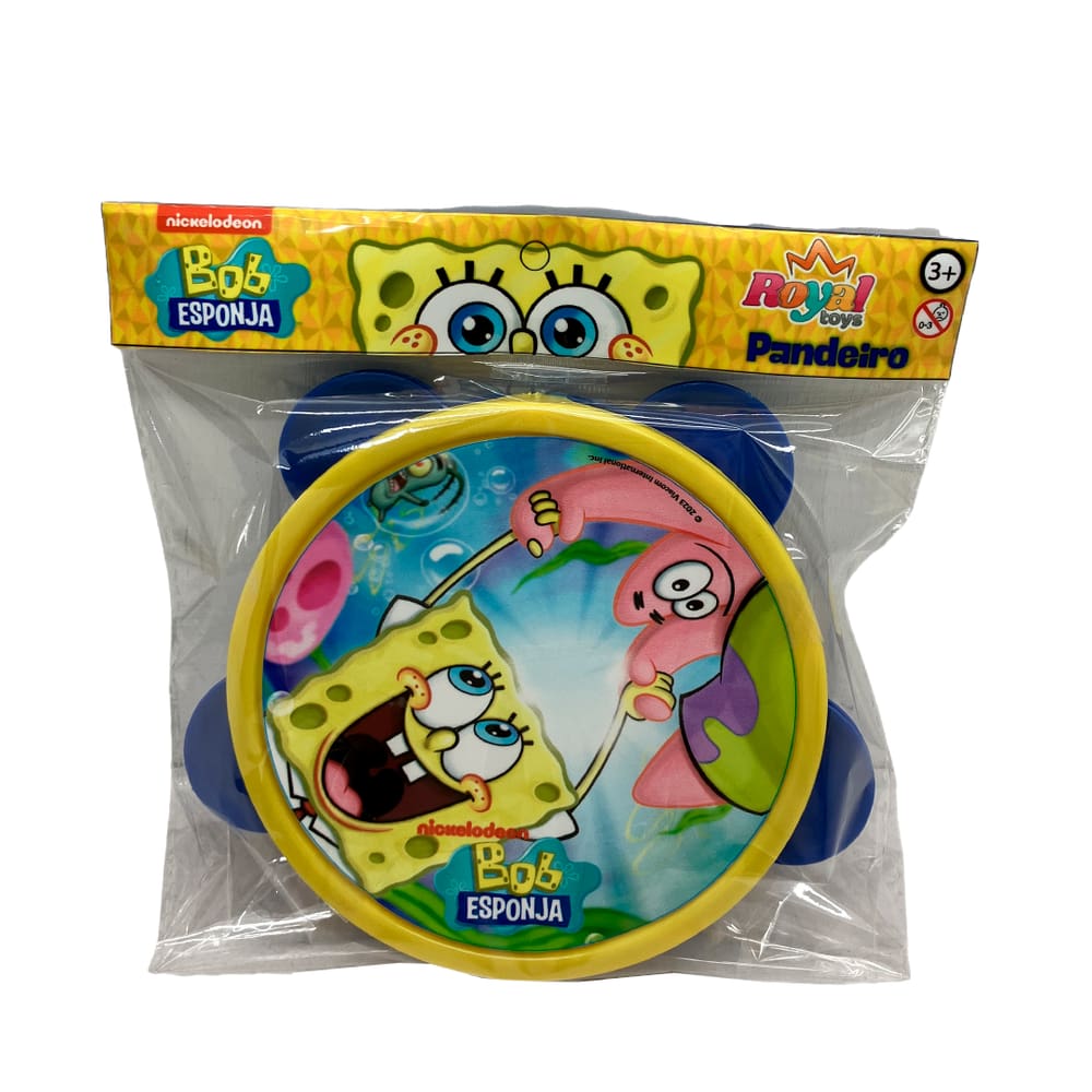 Pandeiro Bob Esponja - Kit Com 24 Unidades