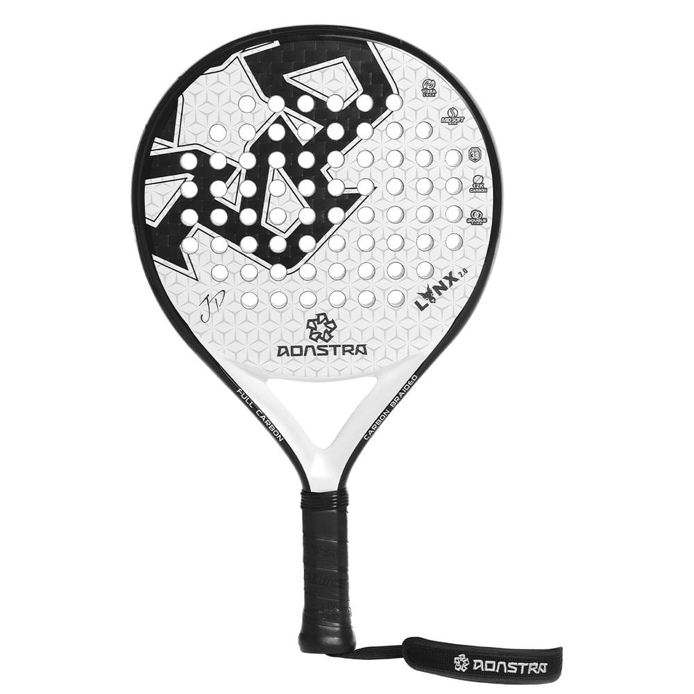 Raquete Padel Adastra Lynx 2.0 JP Flores Carbono 12k Branca