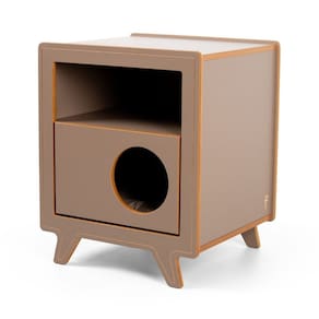 Mesa de Cabeceira para Gatos Old Porta Esquerda Marrom