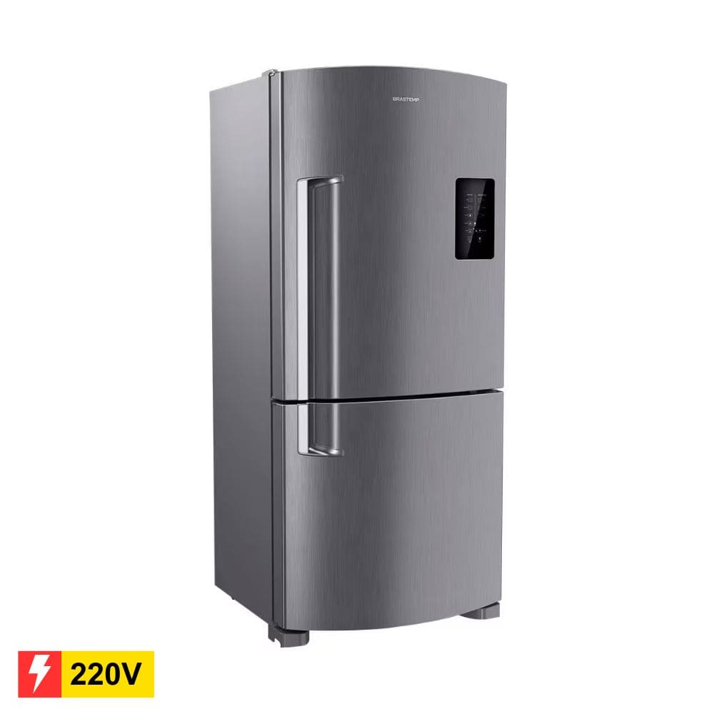 Geladeira/refrigerador 588 Litros 2 Portas Inox Smart Bar - Brastemp - 220v - Bre85akbna