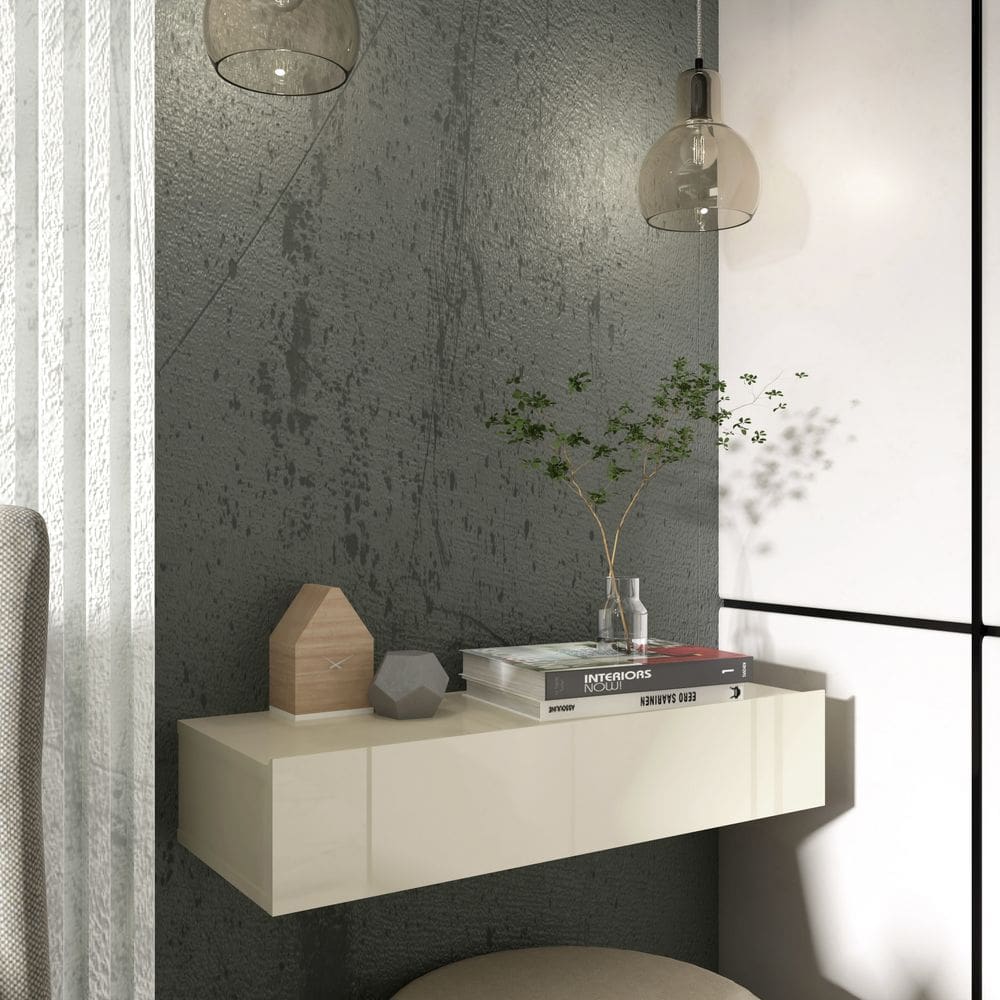 Aparador Suspenso Nicho Sala 1 Gaveta 080 Nobre Off White - Rede Móveis