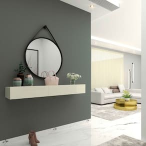 Aparador Suspenso Nicho Sala 2 Gavetas 157 Nobre Off White - Rede Móveis