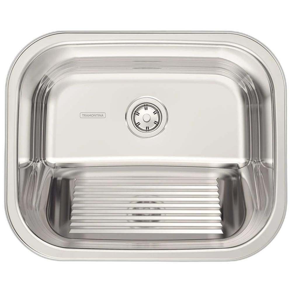 Tanque de Encaixe Tramontina Hera 34L em Aço Inox Polido 50x40cm (94400/407