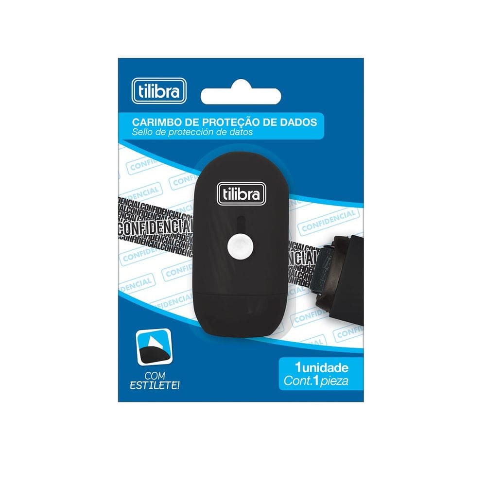 Carimbo de Segurança Proteção de Dados Rolinho Com Estilete Tilibra | Privacidade de Dados