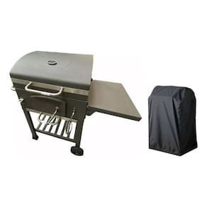 Churrasqueira Americana Móvel A Carvão Mesa Grelha + Capa