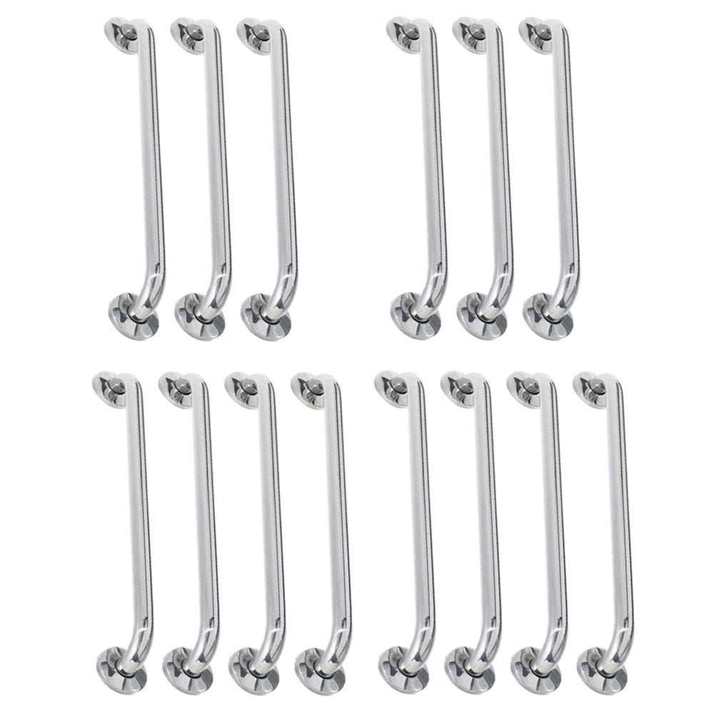 Alça de Apoio Inox Barra 40cm Kit 14 Unidades Segurança Idoso Cadeirante Deficiente Banheiro Acessibilidade Suporte