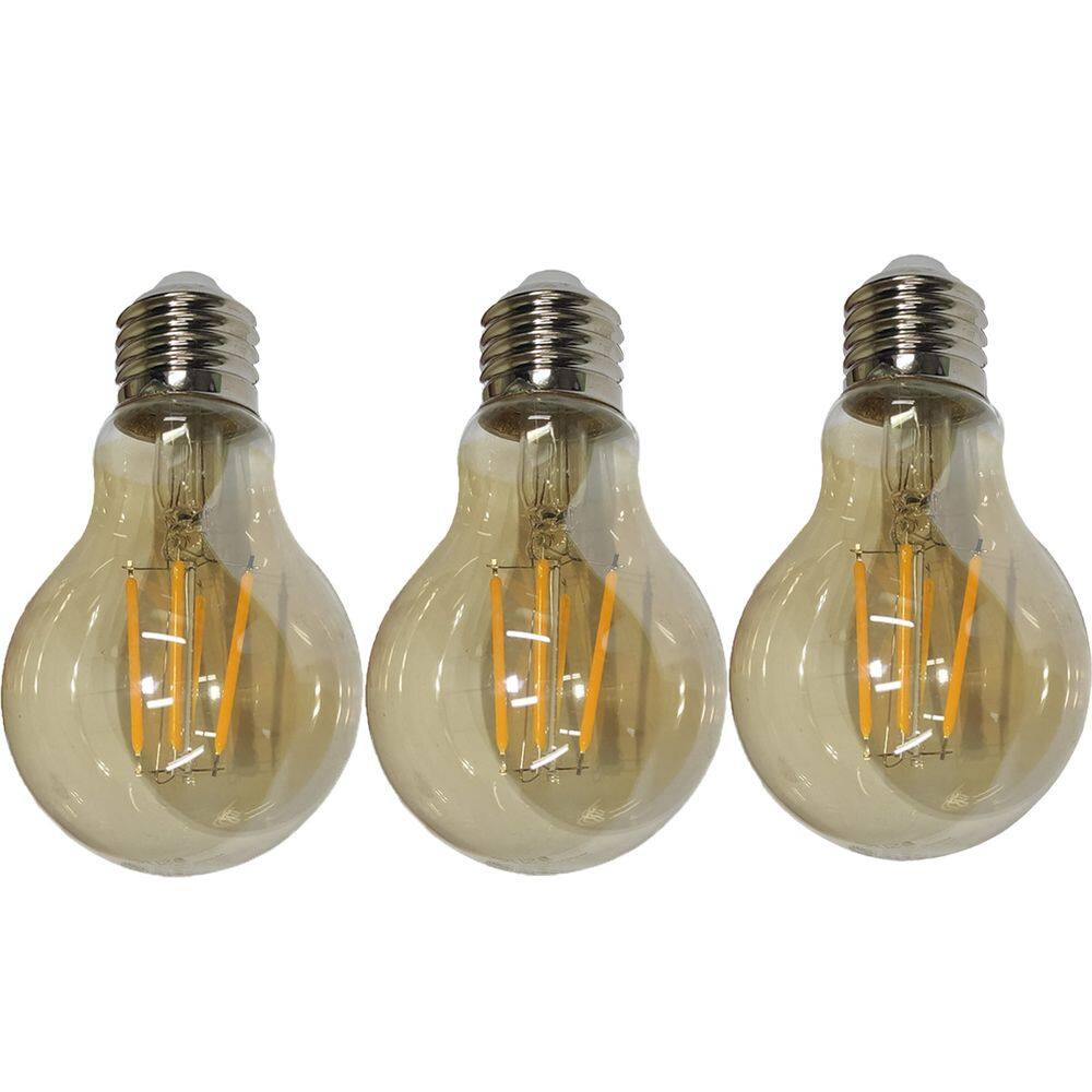 Lampada Led Multifilamento Retro Kit 3 Uni Decorativo Iluminaçao 30W Sala Quarto Casa Garagem Cozinha Varanda Luz Vintage