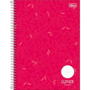 Caderno Espiral Grande Caligrafia Universitário Lunix 7x7 Capa Dura 80 Folhas Tilibra