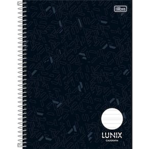 Caderno Espiral Grande Caligrafia Universitário Lunix 7x7 Capa Dura 80 Folhas Tilibra