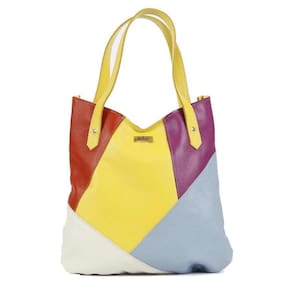 Bolsa Feminina Lara De Ombro Couro Verm/Azul
