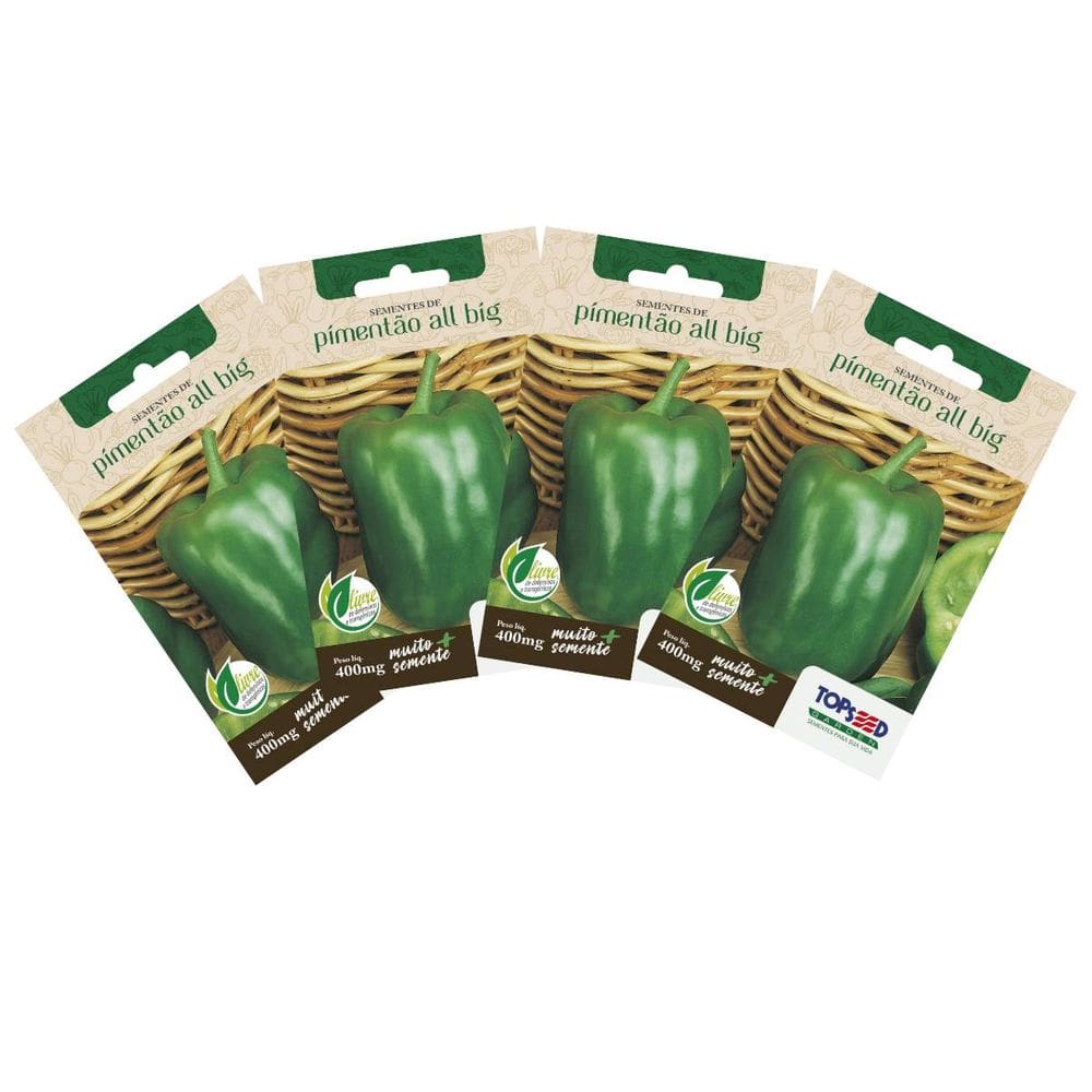 4X Sementes de Pimentão All Big TOPSEED