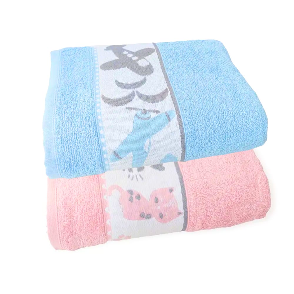 Kit 2 Toalhas de Banho Infantil Macia Menina Menino Dianneli Puppy Kids 100% Algodão