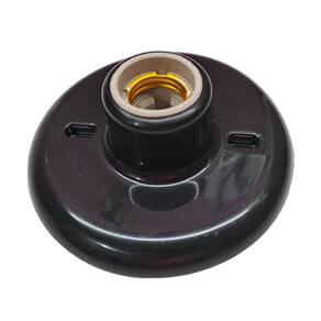Plafon Branco Liso com Travessa e Soquete Cerâmico E27