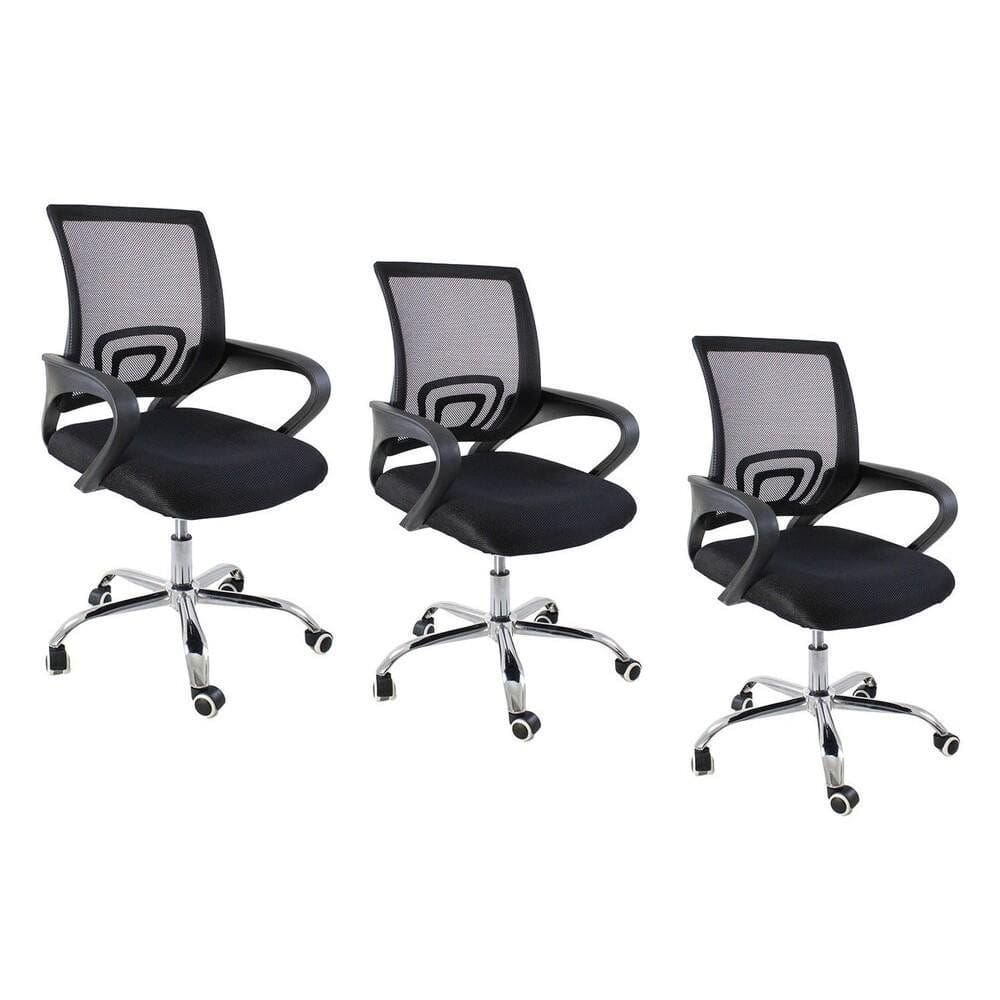 Kit 3 Cadeiras de Escritorio Begonia Tela Mesh Ergonomico