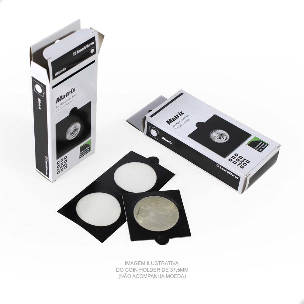 10 Cx Coins Holder Porta Moedas Preto Autocolante Leuchtturm 20mm