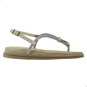 Sandália Beira Rio Glam Turim Aurora Boreal Creme