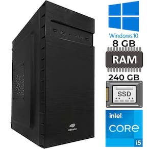 Computador Core i5-2320, Memória RAM 8GB, SSD 240GB, GT-H61 Com Slot M2, Rede Gigabit, MT-32BK, Windows