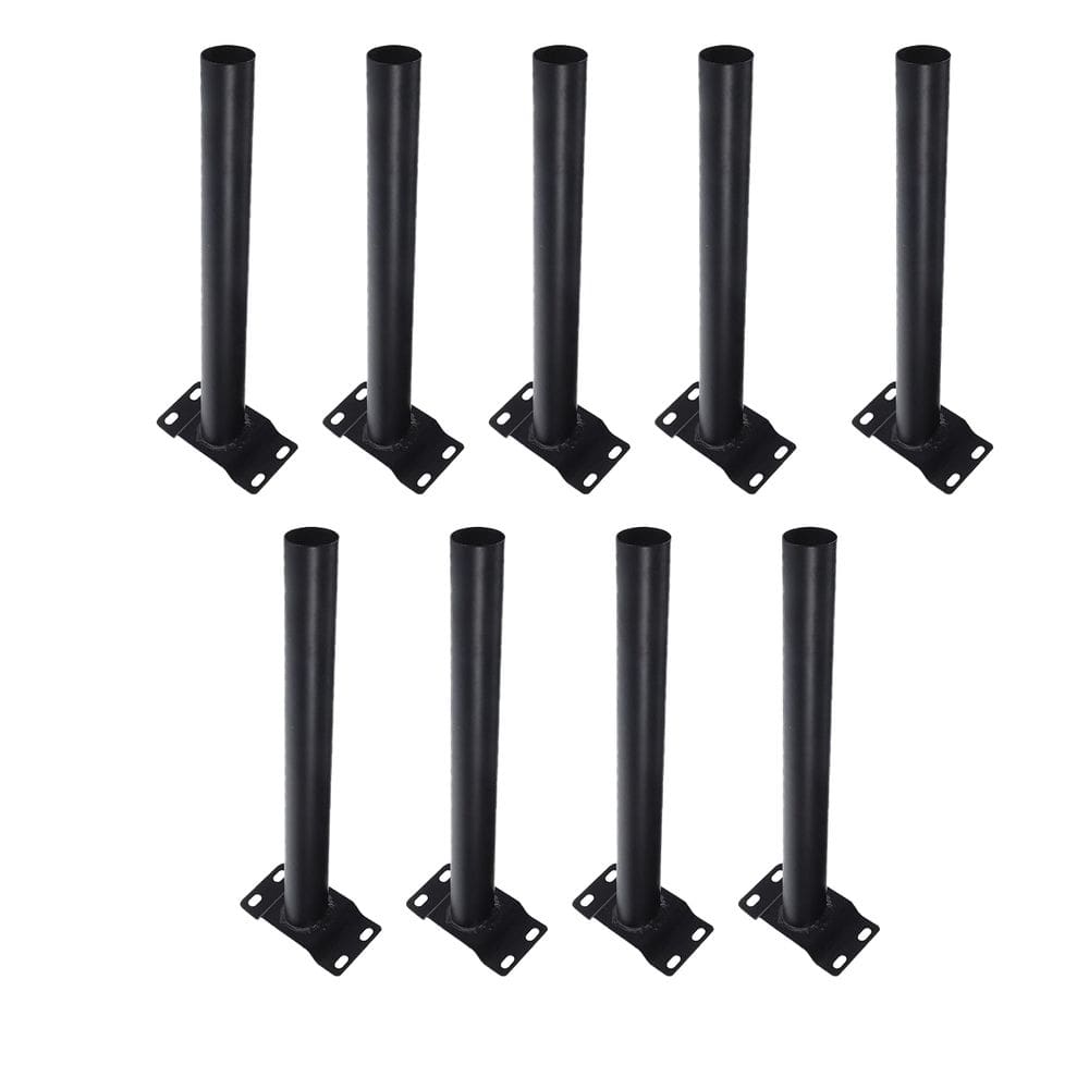 Suporte Luminaria Solar Poste Kit 9 Unidades Aço Pintura Eletrostatica Barra Iluminaçao Jardim Quintal Proteçao