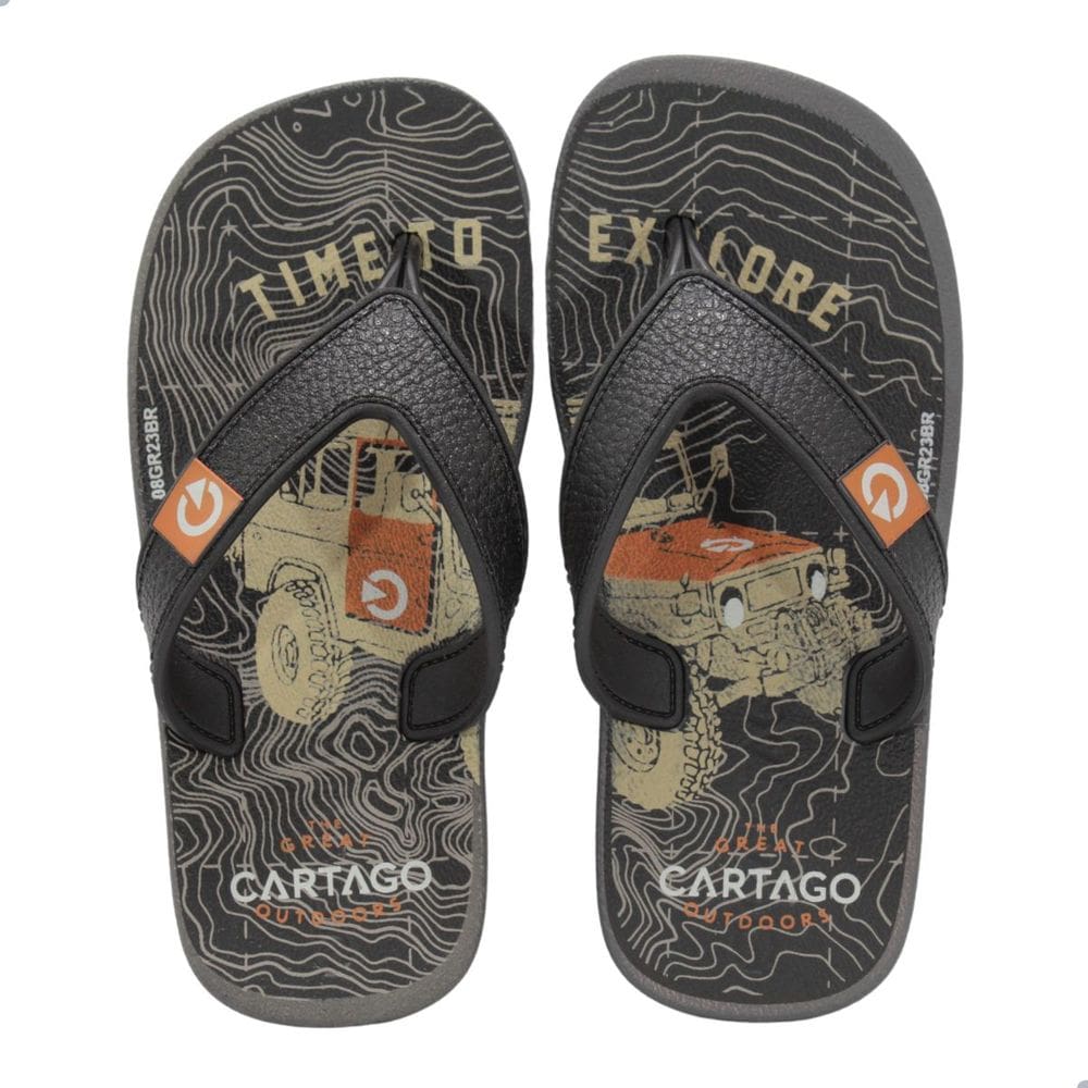 Chinelo Cartago Infantil Dakar Cinza
