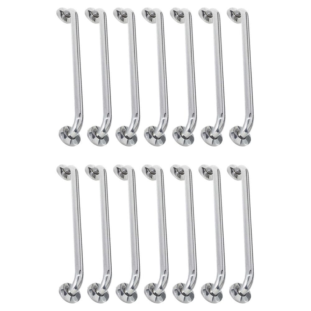 Alça de Apoio Barra 40cm Aço Inox Kit 14 Unidades Acessibilidade Idoso Deficiente Banheiro Box Corrimao Suporte