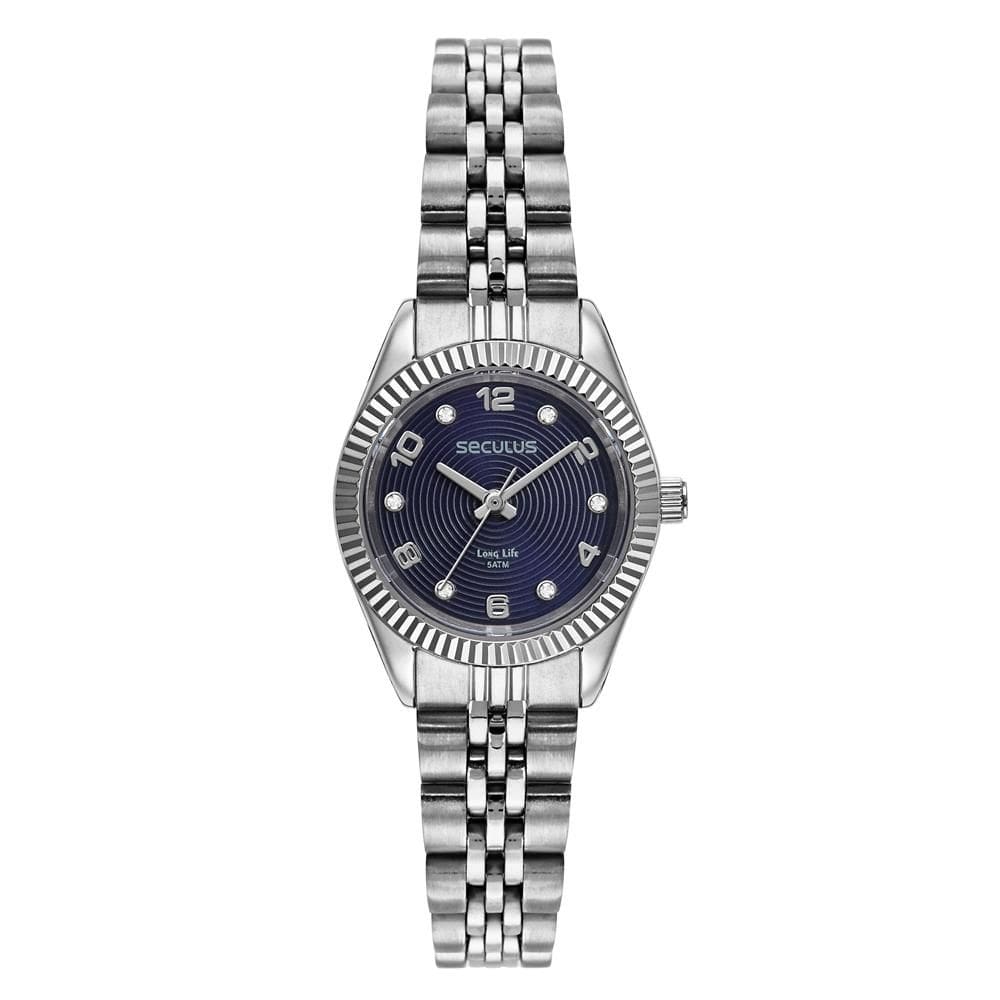 Relógio Seculus Feminino Ref: 77256l0svna2 Clássico Aço Prateado