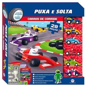 Livro Puxa e Solta Carros de Corrida - Ciranda Cultural