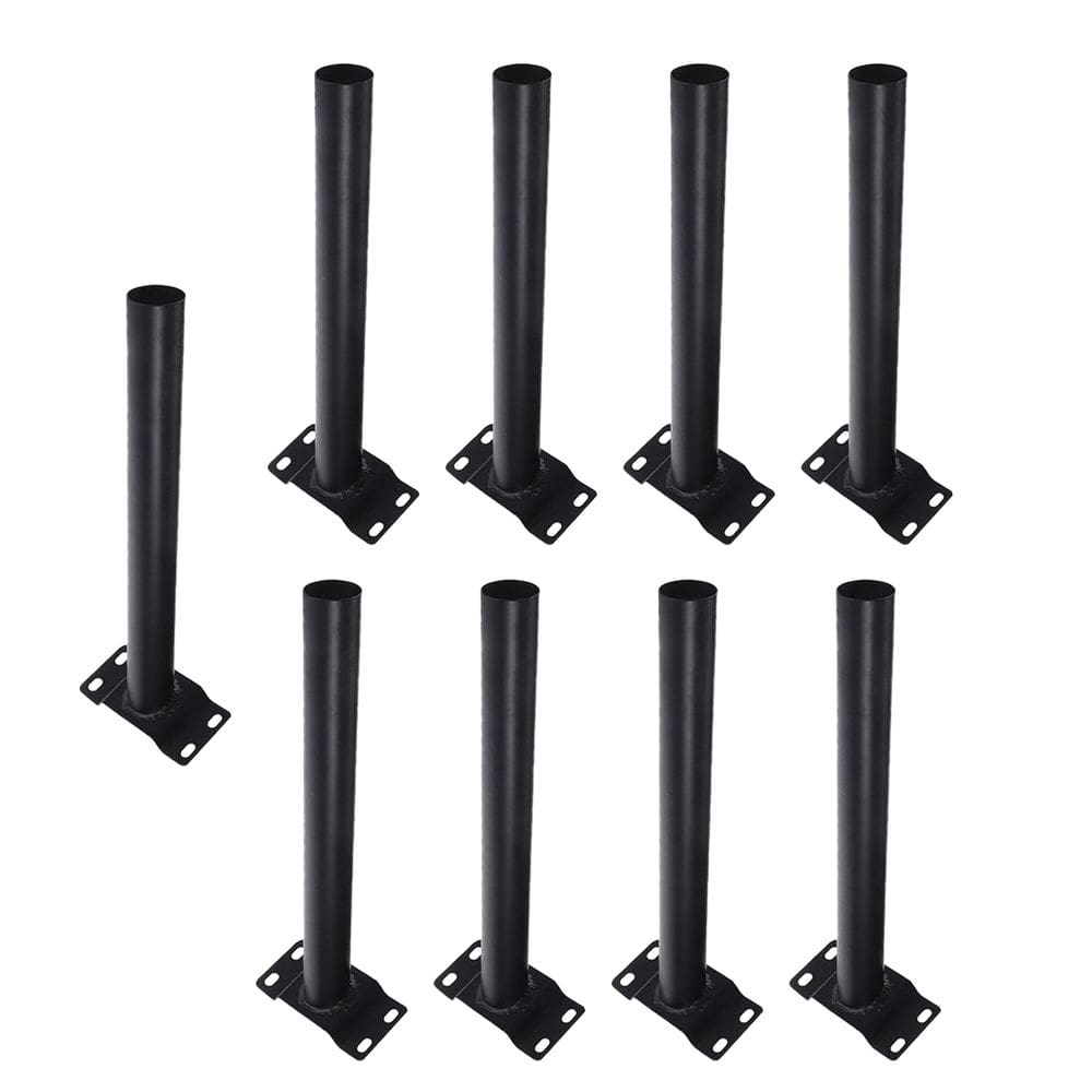 Suporte Luminaria Solar Poste Kit 9 Unidades Aço Pintura Eletrostatica Barra Iluminaçao Estrada Jardim Quintal Proteçao