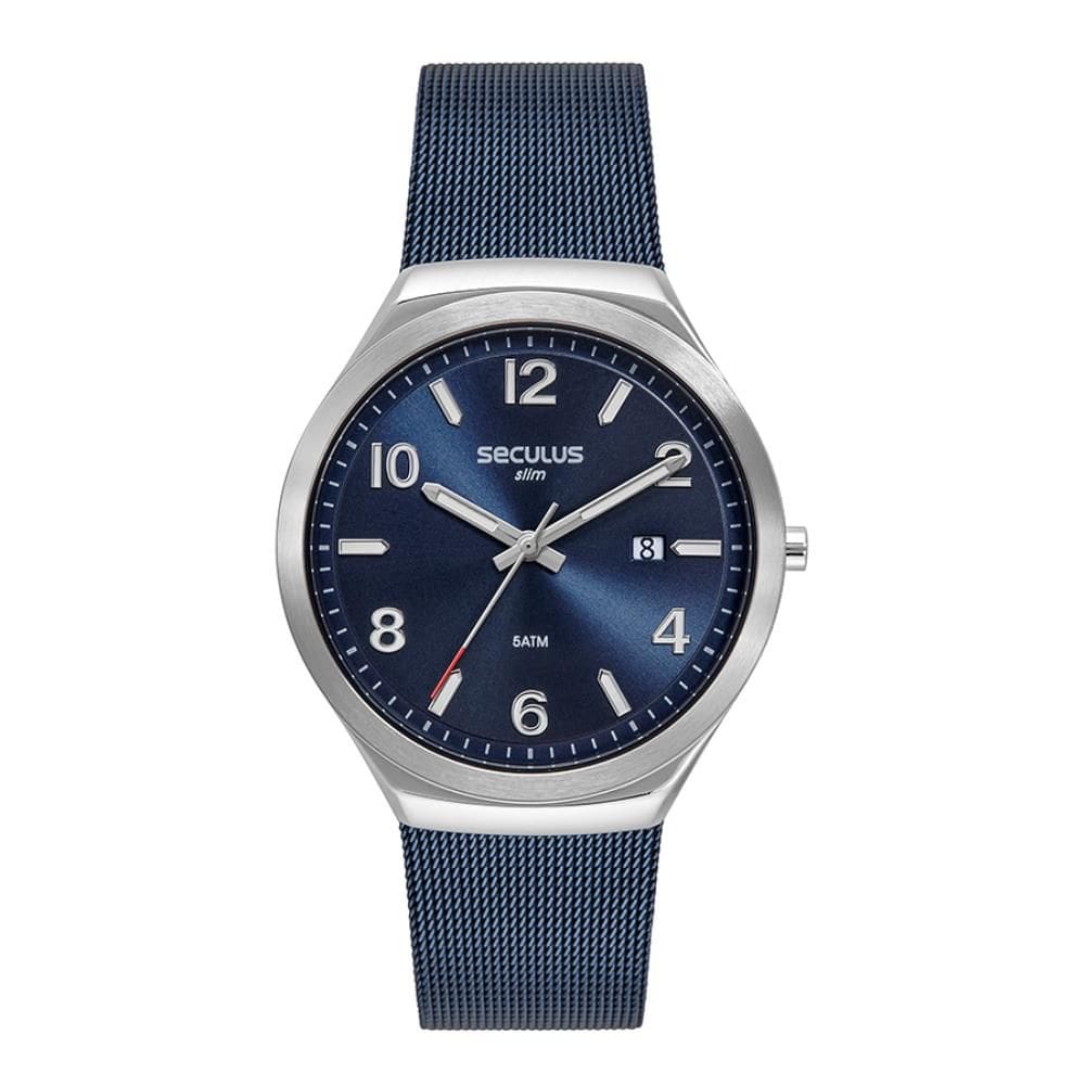 Relógio Seculus Masculino Ref: 77288gpsvoa3 Slim Mesh Bicolor