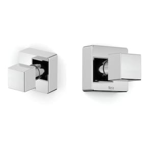 Kit com 2 Acabamento de Registro Base Reforma 1.1/4, 1.1/2 Singles One Square Celite Cromado