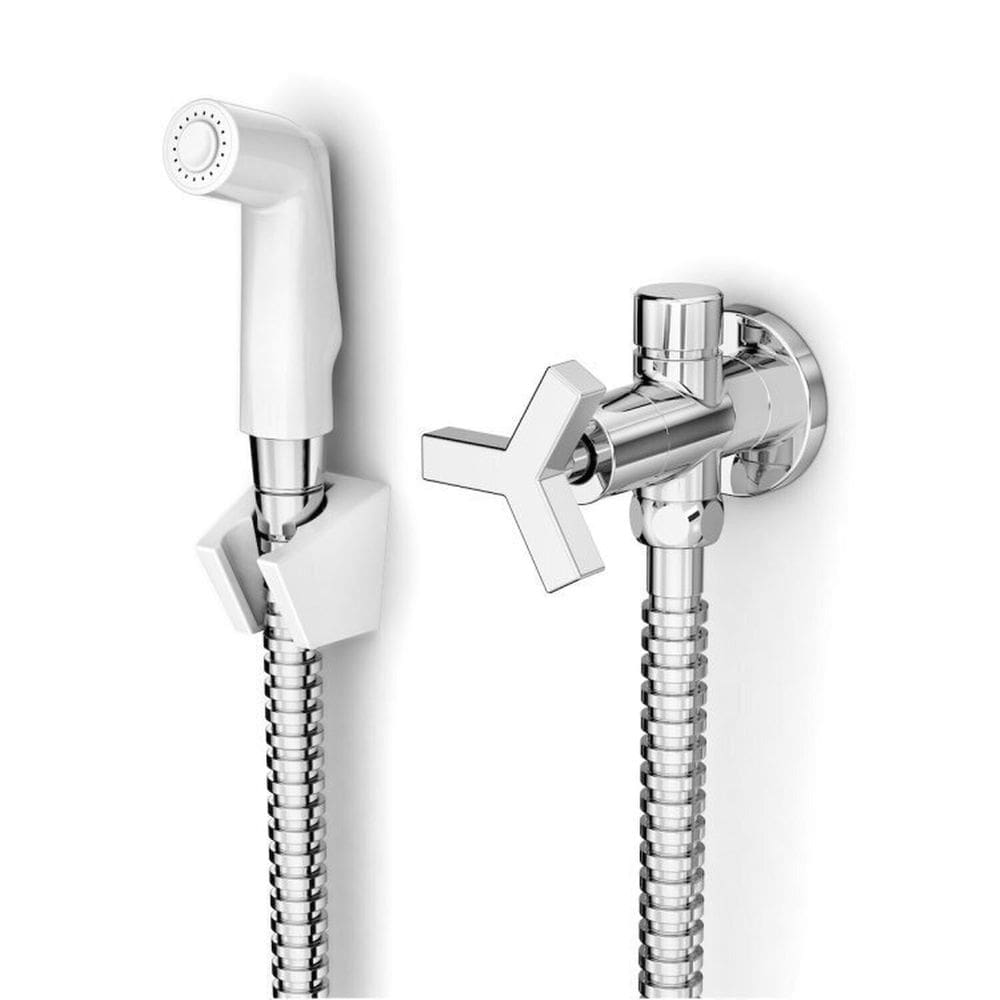 Kit com 2 Ducha Higiênica com Derivação Up Celite Branco/Cromado