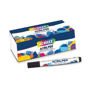 Caneta Para Tecido Preto 1 Unidade Acrilpen Acrilex