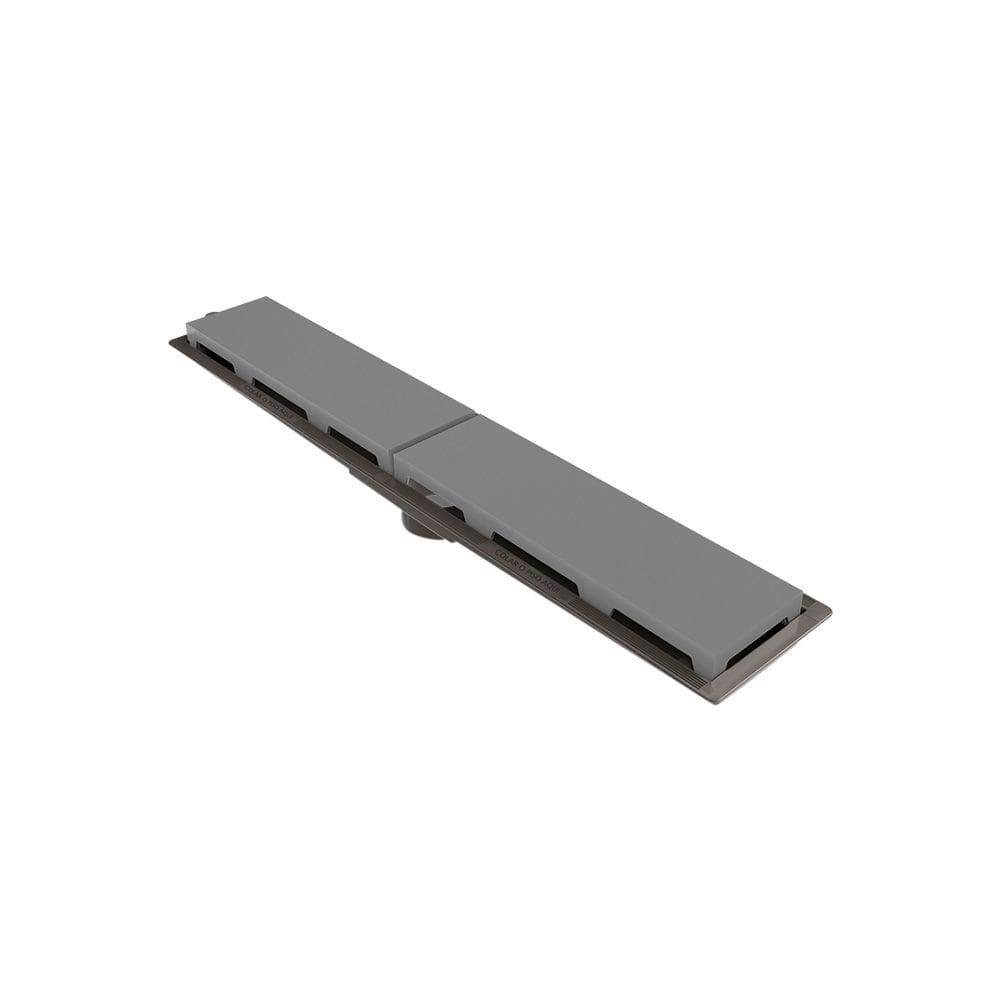 Ralo Linear Novii Seco 8876 50cm Saída Central com Tampa Cinza