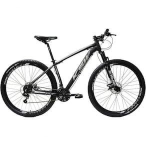 Bicicleta Alumínio Aro 29 Ksw Dianteiro Shimano Tz 24 Marcha - Preto-prata - 21"