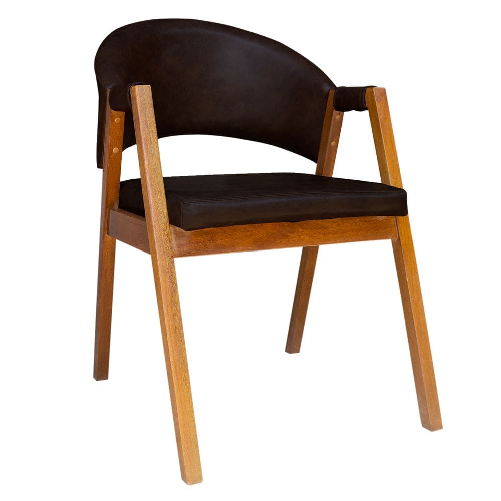 Cadeira Decorativa Antonela Veludo Marrom - Montanaris Decor