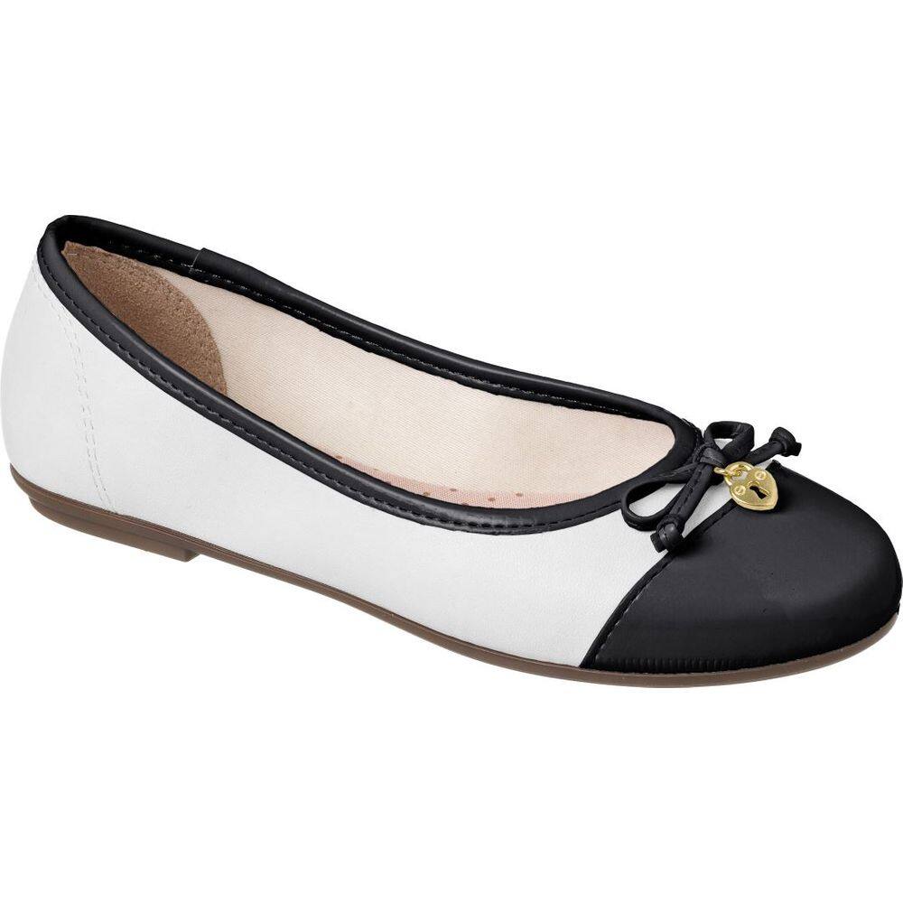 Sapatilha Sweet Joy Branco/Preto Imperdivel Cód: 96