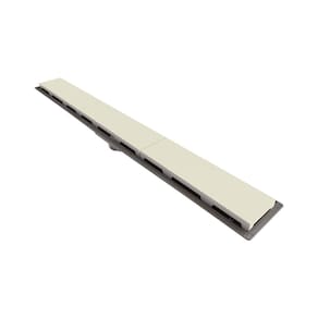 Ralo Linear Novii Sifonado 8896 75cm Saída Central com Tampa Bege