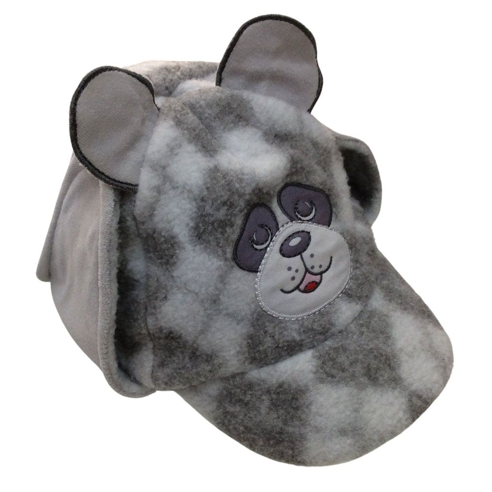Touca Boné forrado infantil masc Everly Cinza cachorrinho