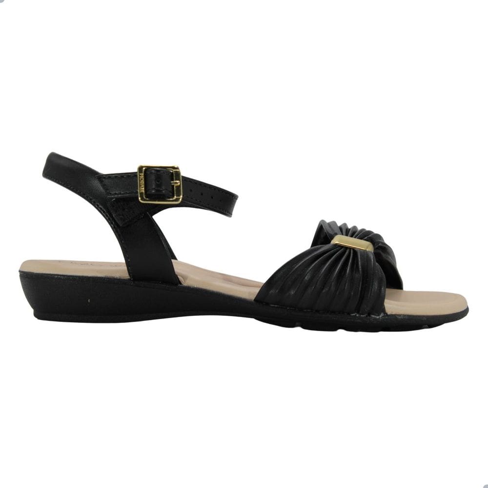 Sandália Rasteira Modare Pele Strech Preto
