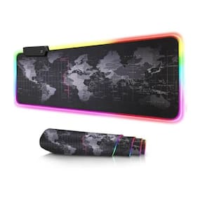 Mouse Pad 30x80cm Exbom Com Borda De Led Rgb Mapa Mundo Cabo 1m MP-LED3080C02