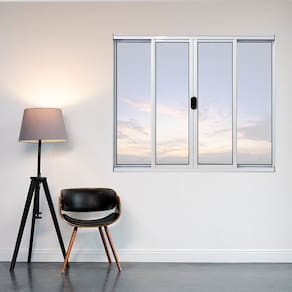 Janela de Alumínio 100x150cm 4 Folhas Fortline Atlântica Branco