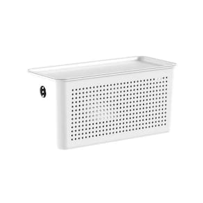 Cesto Organizador com Tampa Flow Branco 4,2L - Ou