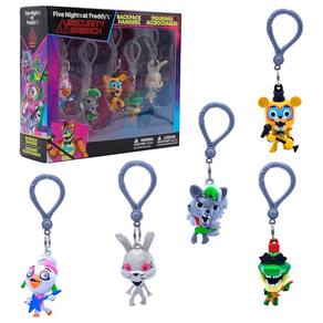 Box com 5 Bonecos Chaveiro Five Nights at Freddys FNAF #Series 1 | Just Toys