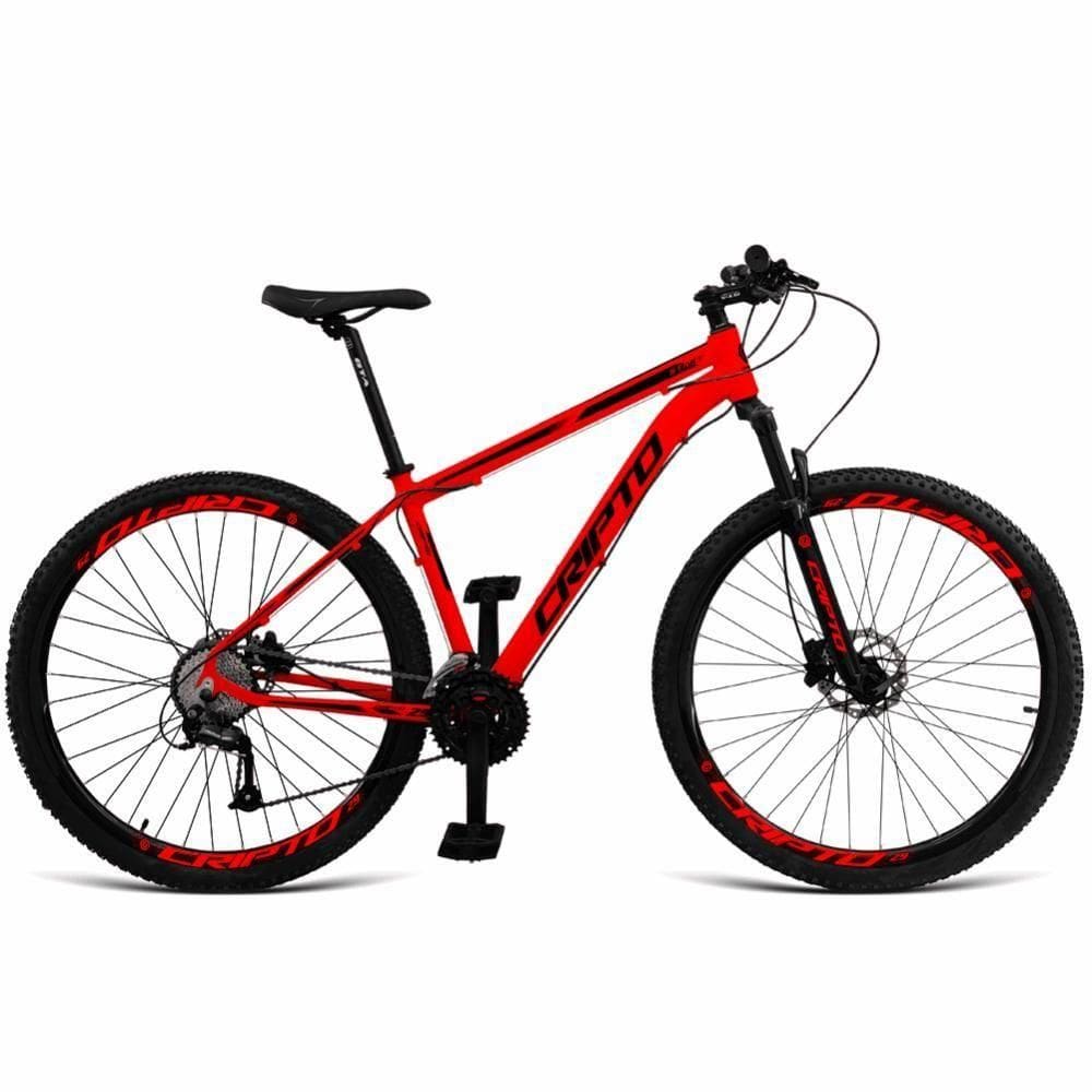 Bicicleta Aro 29 Cripto 24 Marchas Shimano Freios Hidraulico - Vermelho-preto - 17"